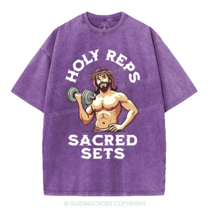 Holy Reps & Sacred Sets Christian Washed T-Shirt