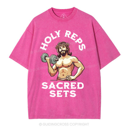 Holy Reps & Sacred Sets Christian Washed T-Shirt