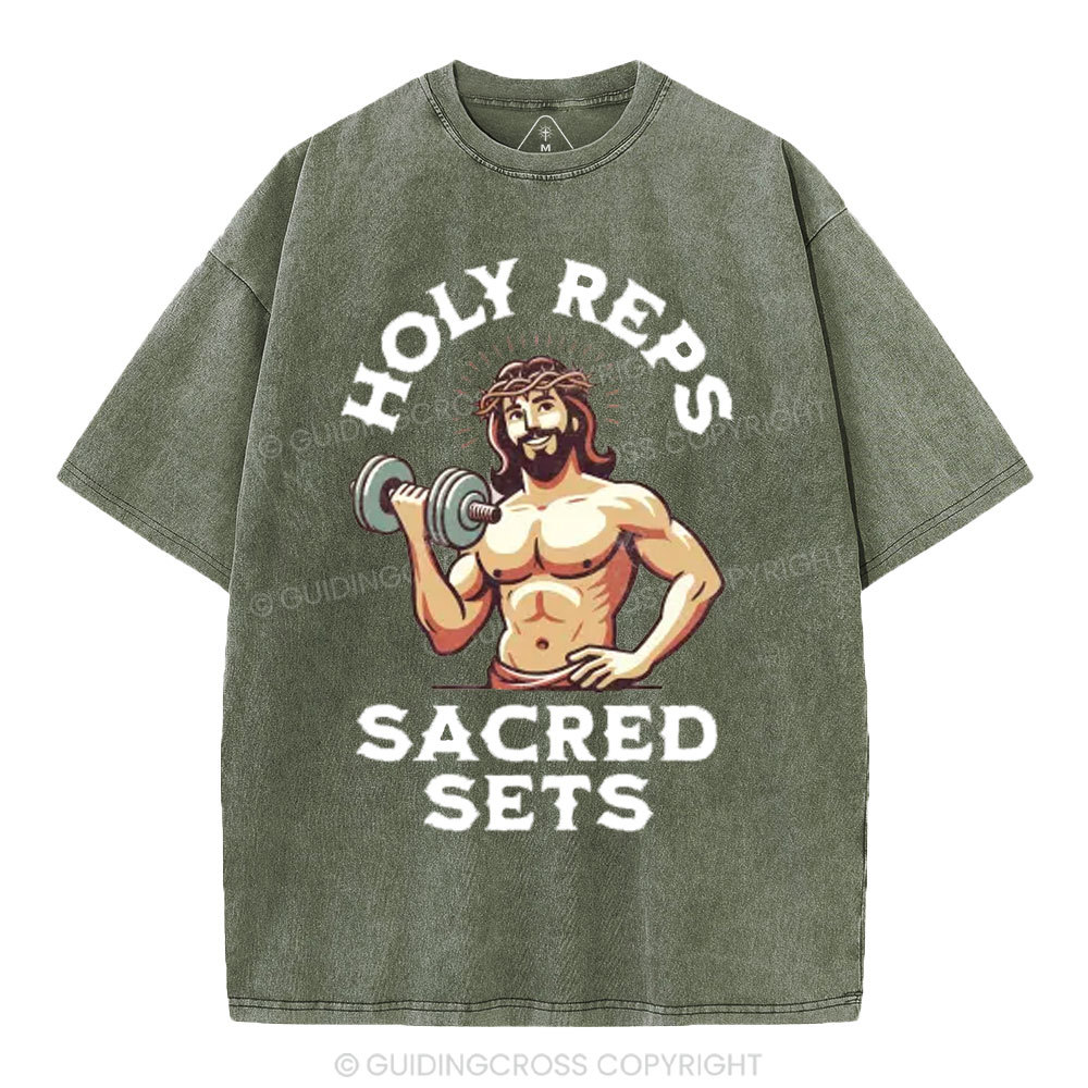 Holy Reps & Sacred Sets Christian Washed T-Shirt