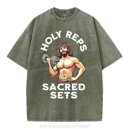 Holy Reps & Sacred Sets Christian Washed T-Shirt
