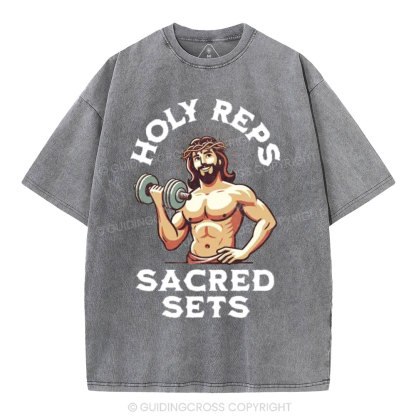 Holy Reps & Sacred Sets Christian Washed T-Shirt