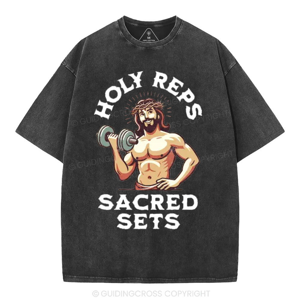 Holy Reps & Sacred Sets Christian Washed T-Shirt