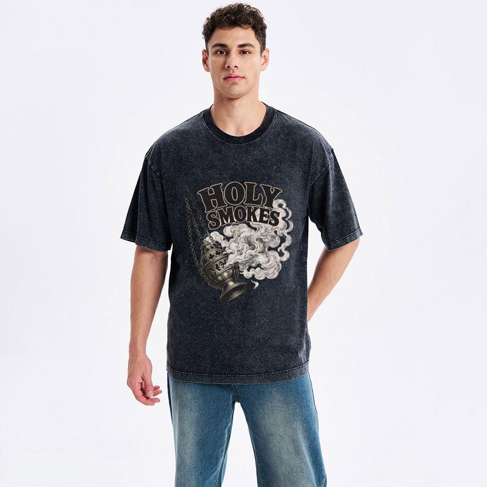 Holy Smokes Christian Washed T-Shirt