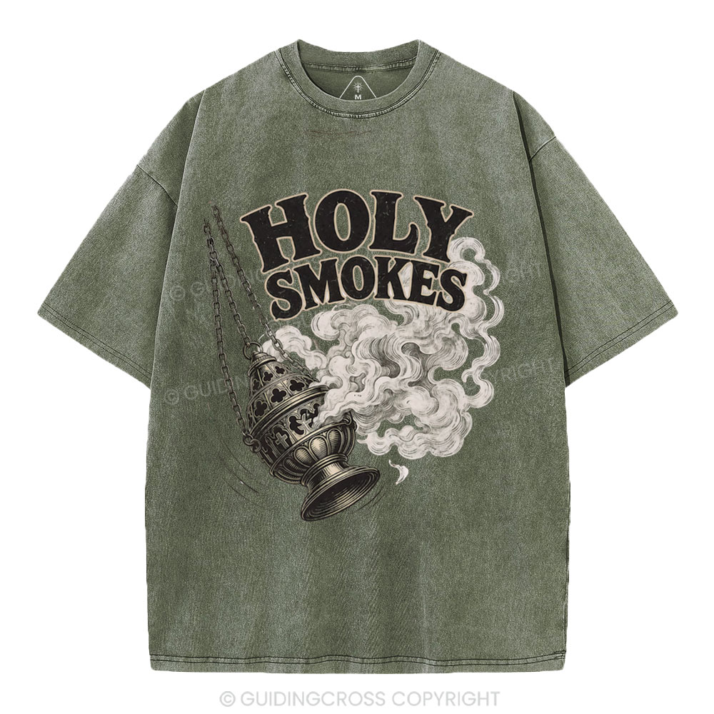 Holy Smokes Christian Washed T-Shirt