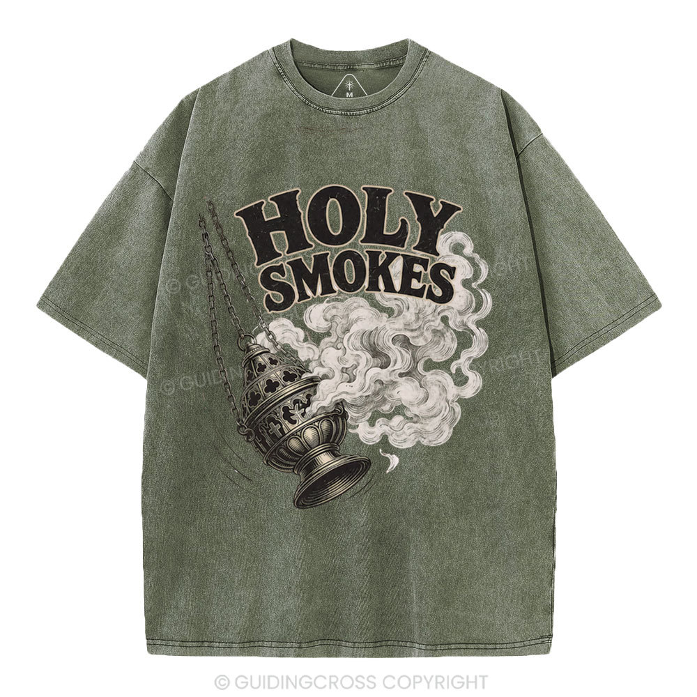 Holy Smokes Christian Washed T-Shirt