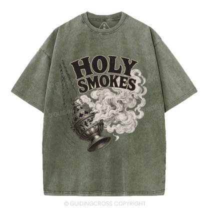 Holy Smokes Christian Washed T-Shirt