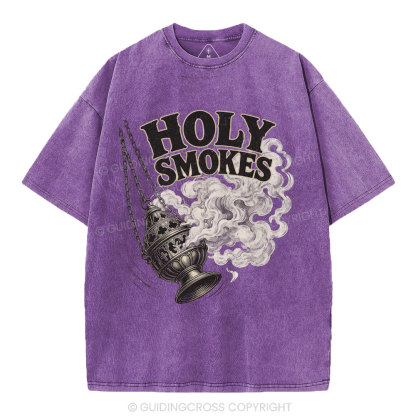 Holy Smokes Christian Washed T-Shirt