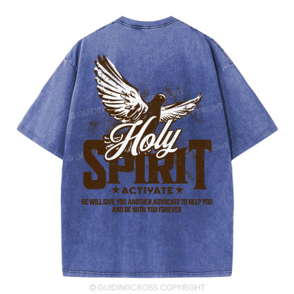 Holy Spirit Activate Christian Washed T-Shirt