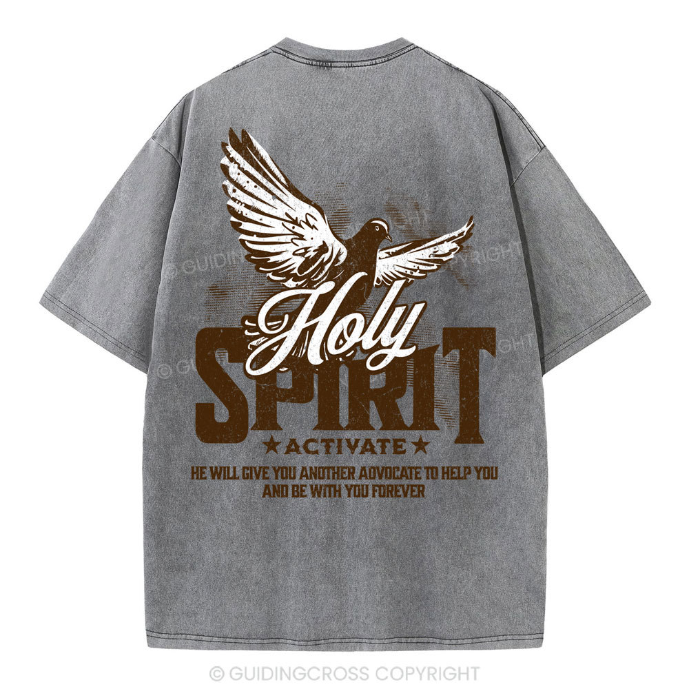Holy Spirit Activate Christian Washed T-Shirt