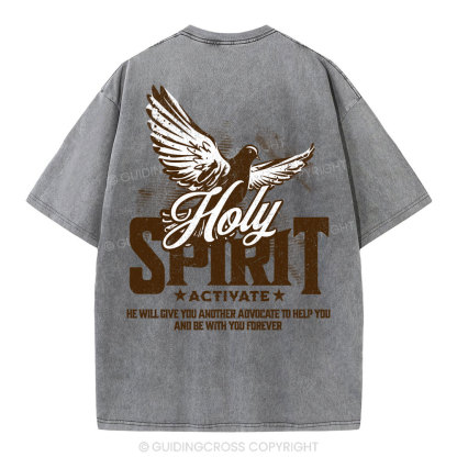 Holy Spirit Activate Christian Washed T-Shirt