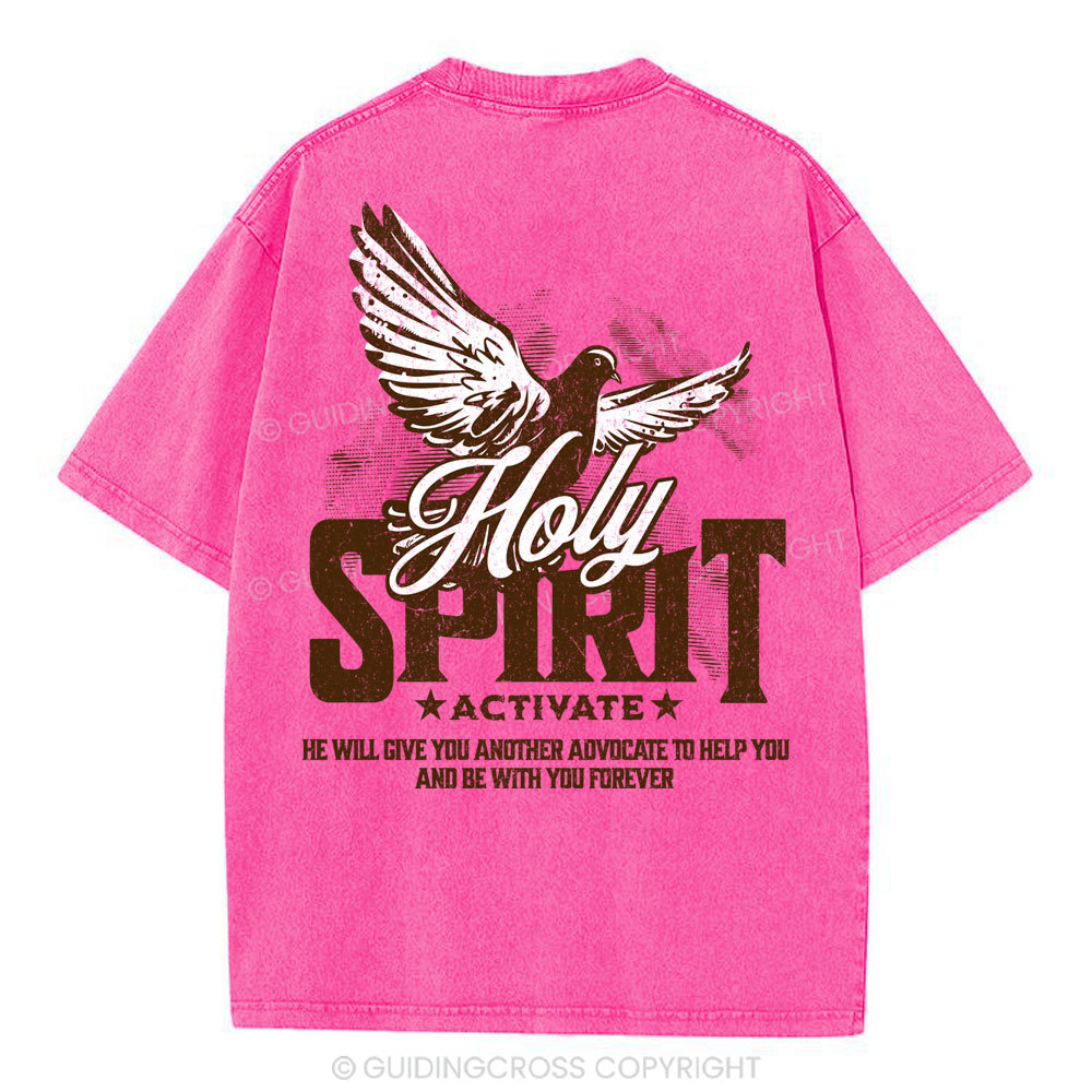Holy Spirit Activate Christian Washed T-Shirt