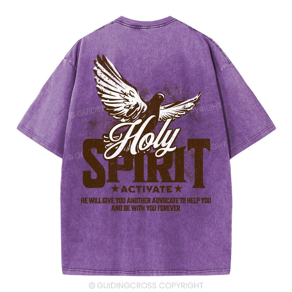 Holy Spirit Activate Christian Washed T-Shirt