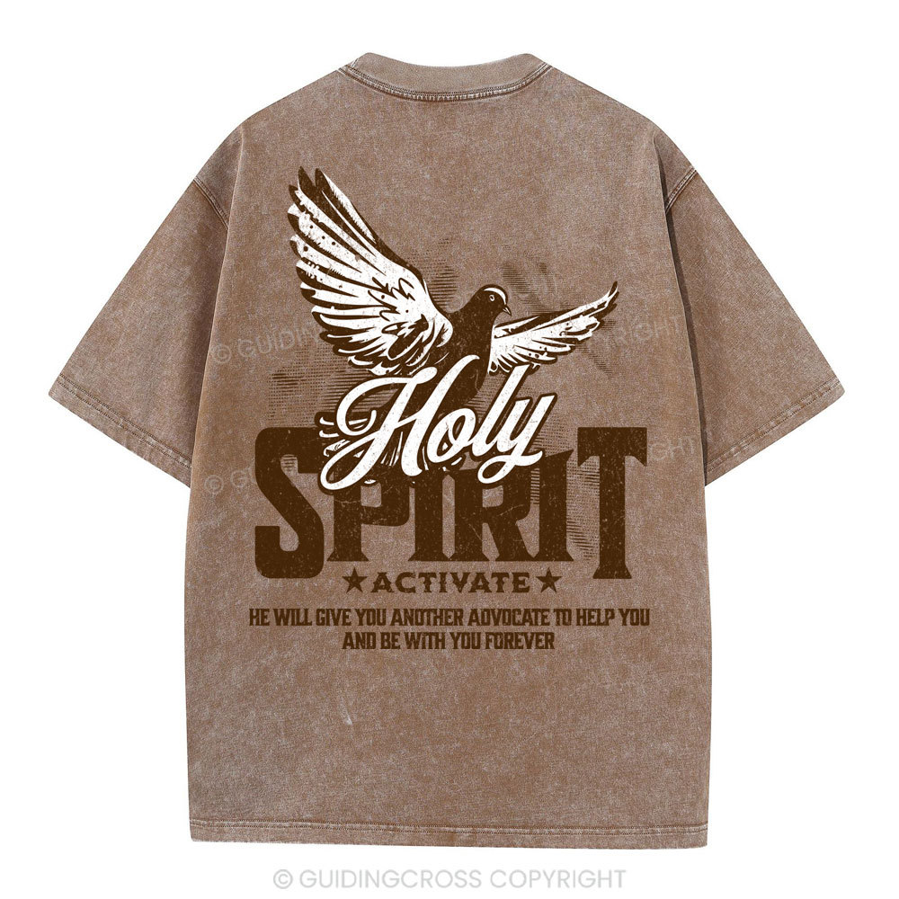 Holy Spirit Activate Christian Washed T-Shirt