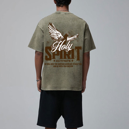 Holy Spirit Activate Christian Washed T-Shirt