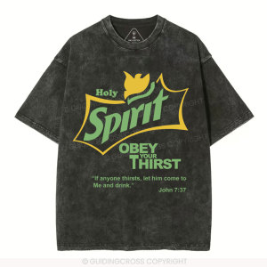 Image of Holy Spirit CHristian Washed T-Shirt