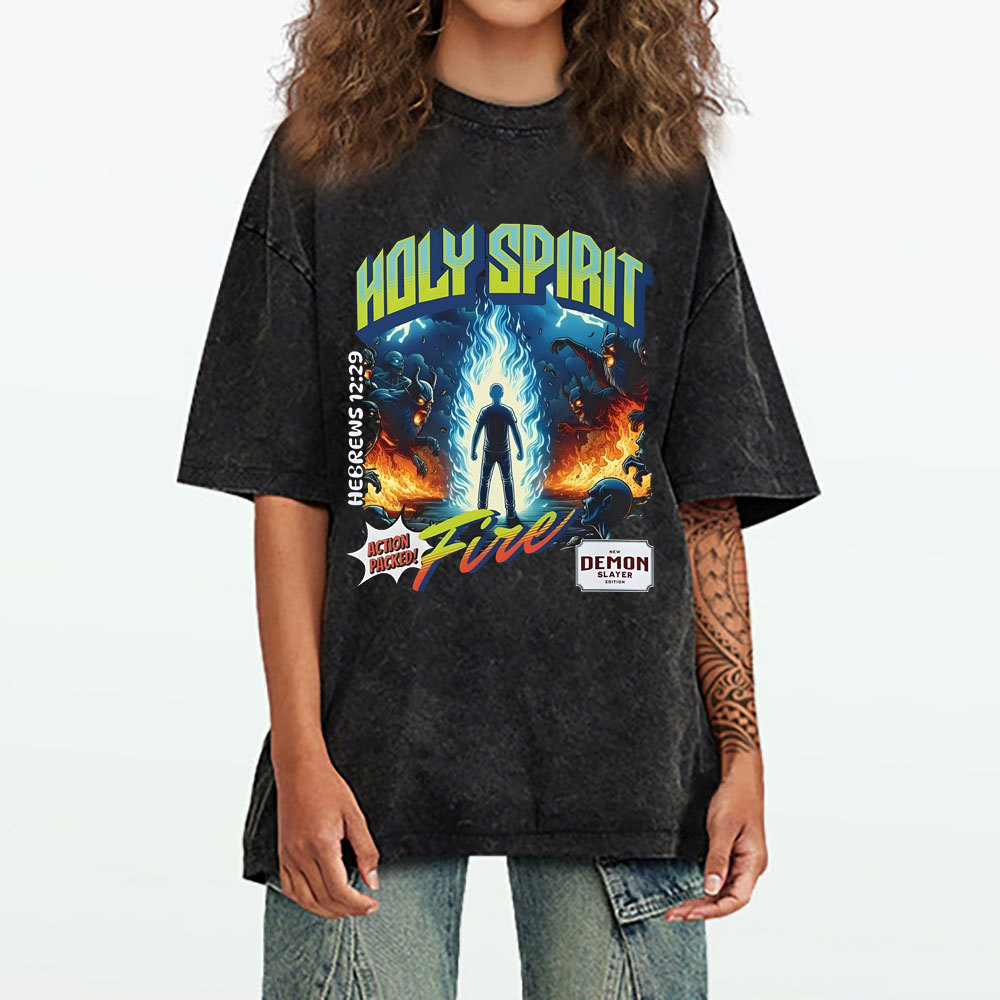 Holy Spirit Chirstian Washed T-Shirt