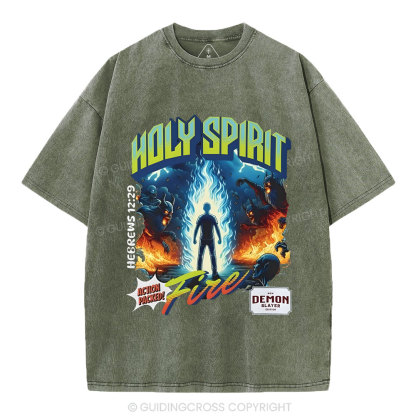 Holy Spirit Chirstian Washed T-Shirt