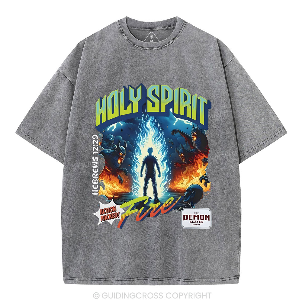Holy Spirit Chirstian Washed T-Shirt