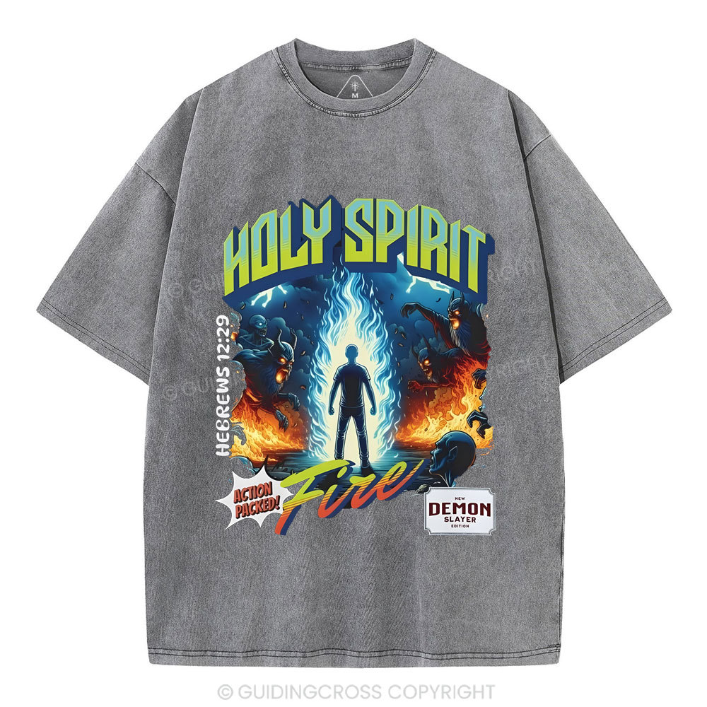 Holy Spirit Chirstian Washed T-Shirt