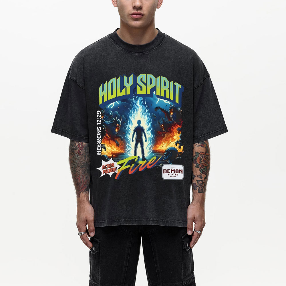 Holy Spirit Chirstian Washed T-Shirt