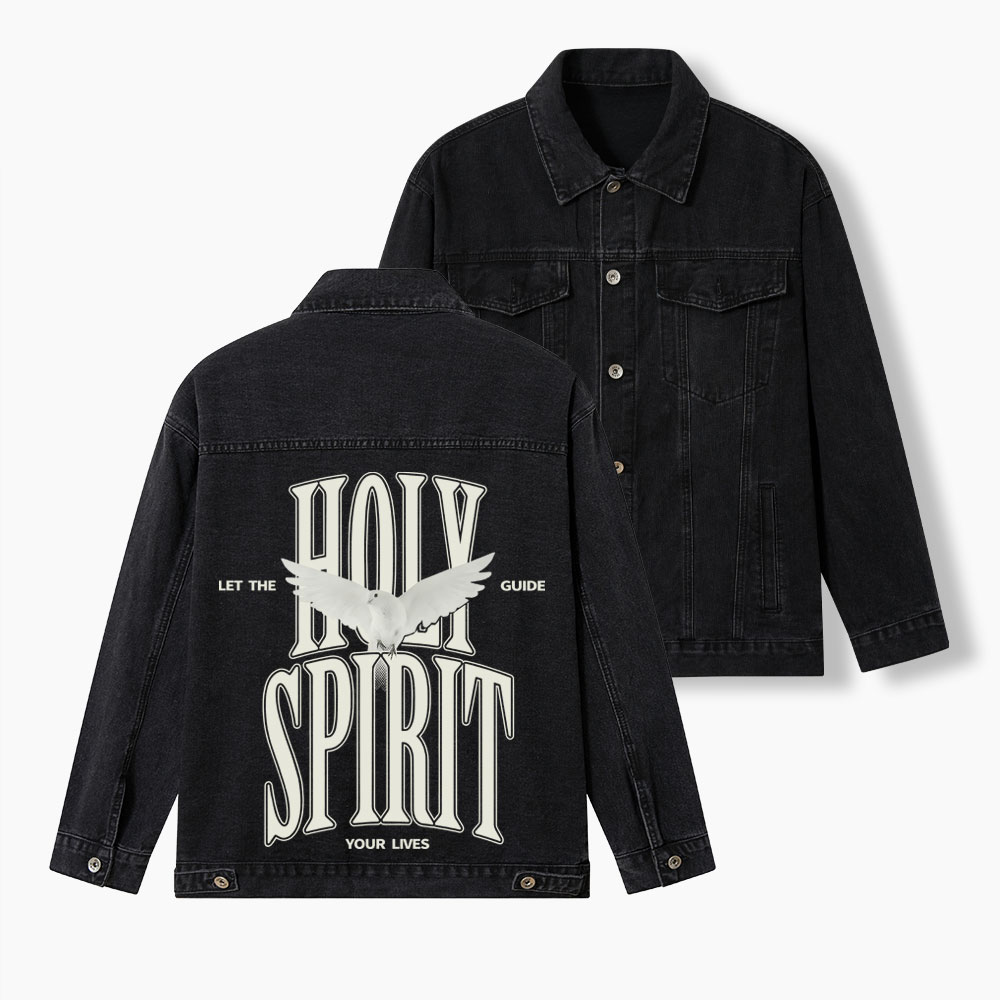 Holy Spirit Christian Denim Jacket