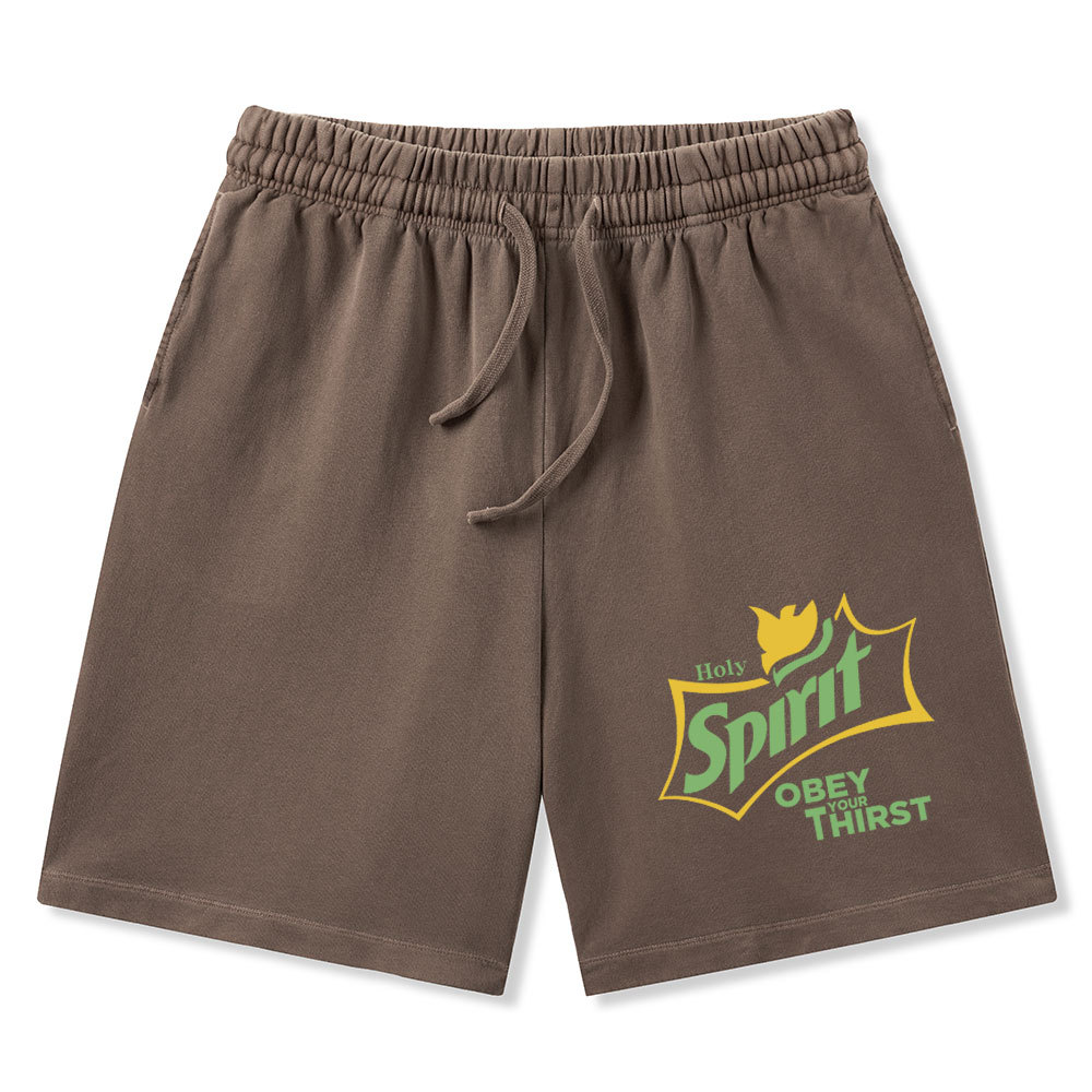 Holy Spirit Christian Washed Shorts