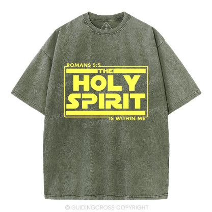 Holy Spirit Christian Washed T-Shirt