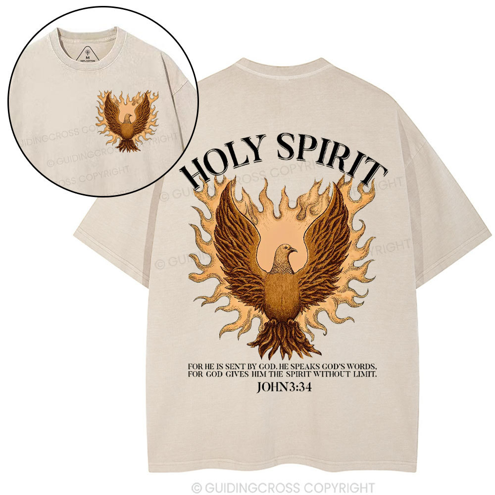 Holy Spirit Christian Washed T-Shirt