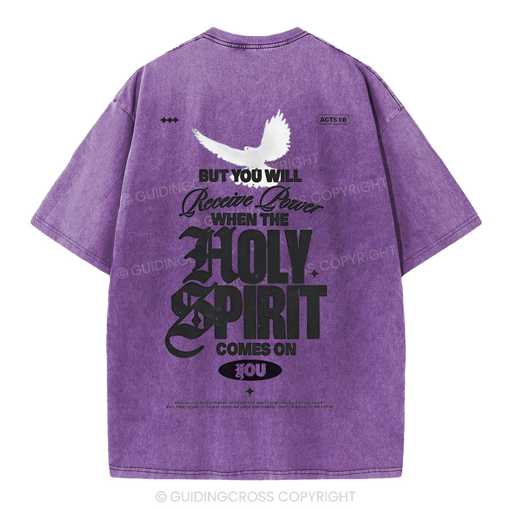 Holy Spirit Christian Washed T-Shirt