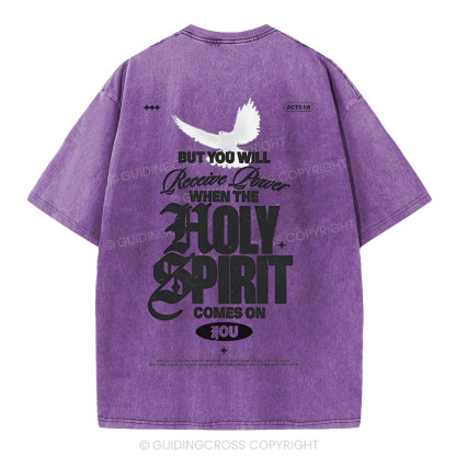 Holy Spirit Christian Washed T-Shirt
