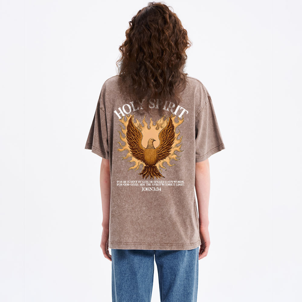 Holy Spirit Christian Washed T-Shirt