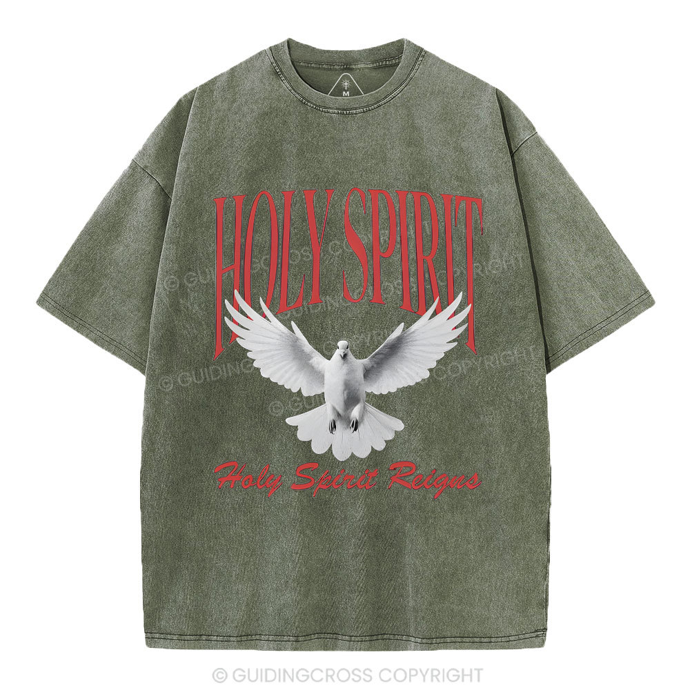 Holy Spirit Christian Washed T-Shirt