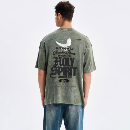 Holy Spirit Christian Washed T-Shirt