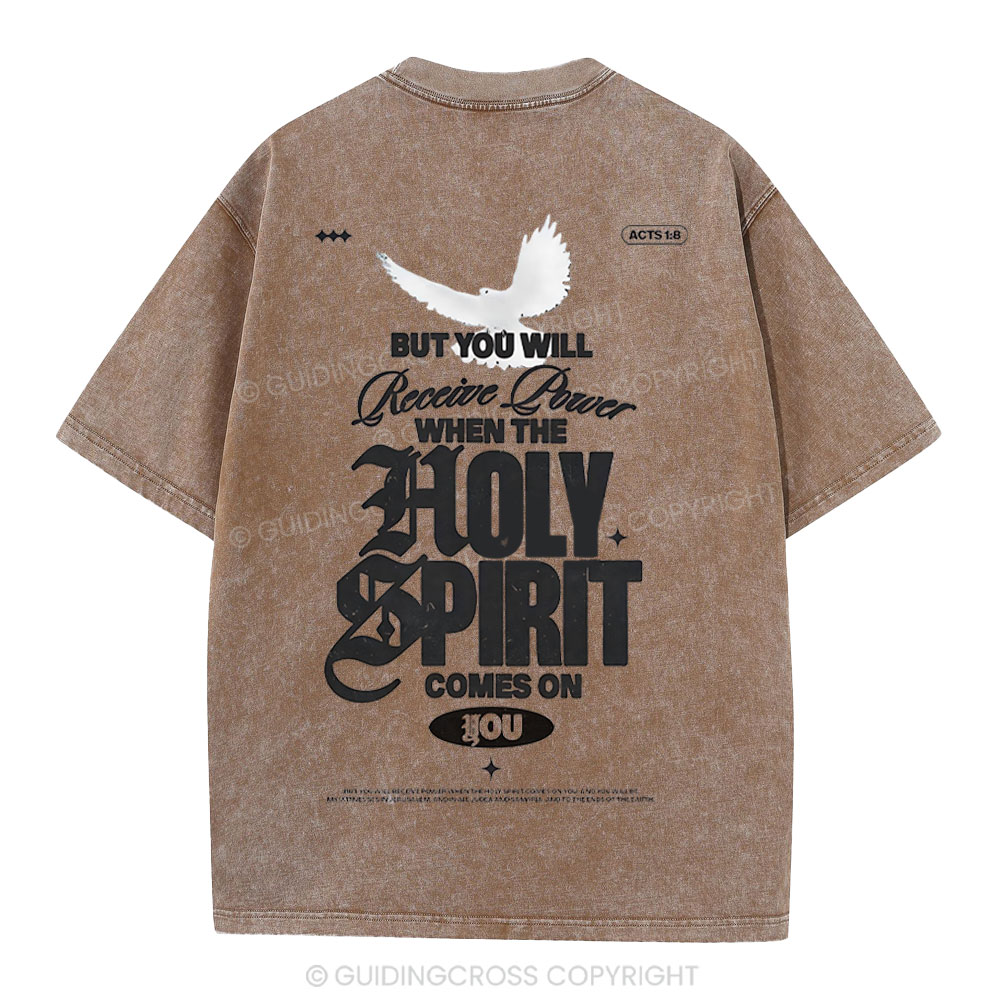 Holy Spirit Christian Washed T-Shirt