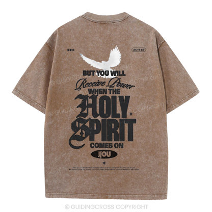 Holy Spirit Christian Washed T-Shirt