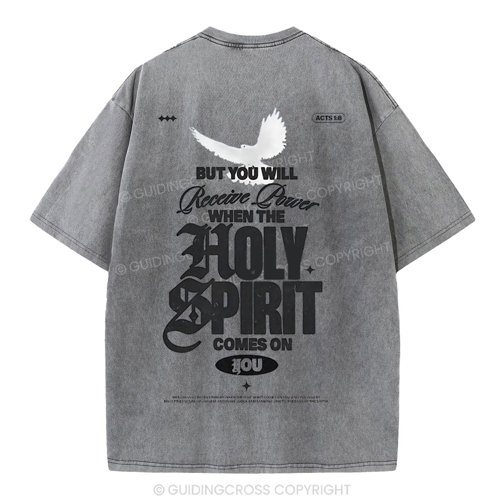 Holy Spirit Christian Washed T-Shirt