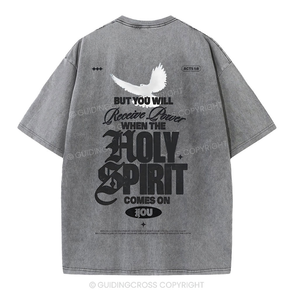 Holy Spirit Christian Washed T-Shirt