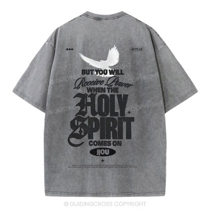 Holy Spirit Christian Washed T-Shirt
