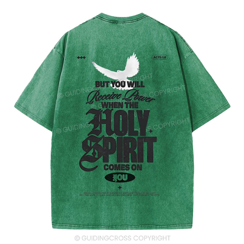 Holy Spirit Christian Washed T-Shirt