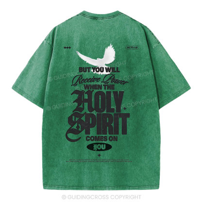 Holy Spirit Christian Washed T-Shirt