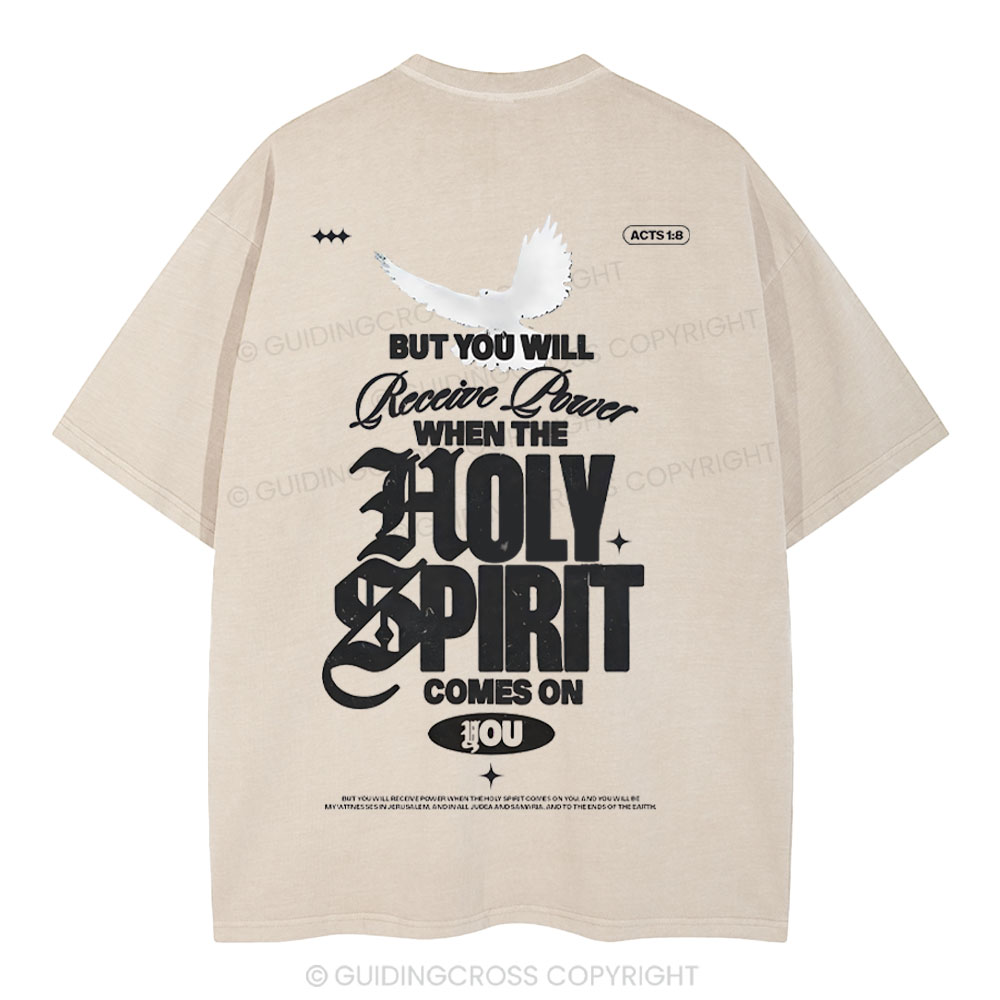 Holy Spirit Christian Washed T-Shirt