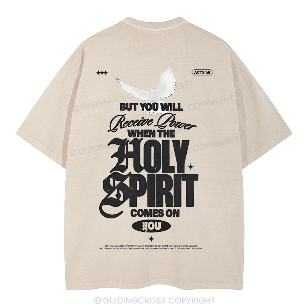 Holy Spirit Christian Washed T-Shirt