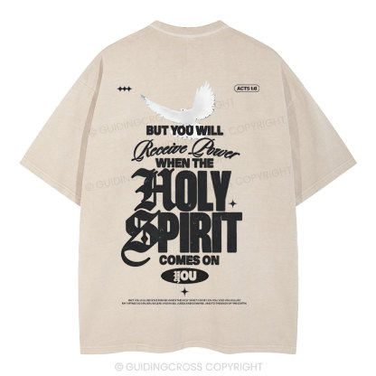 Holy Spirit Christian Washed T-Shirt