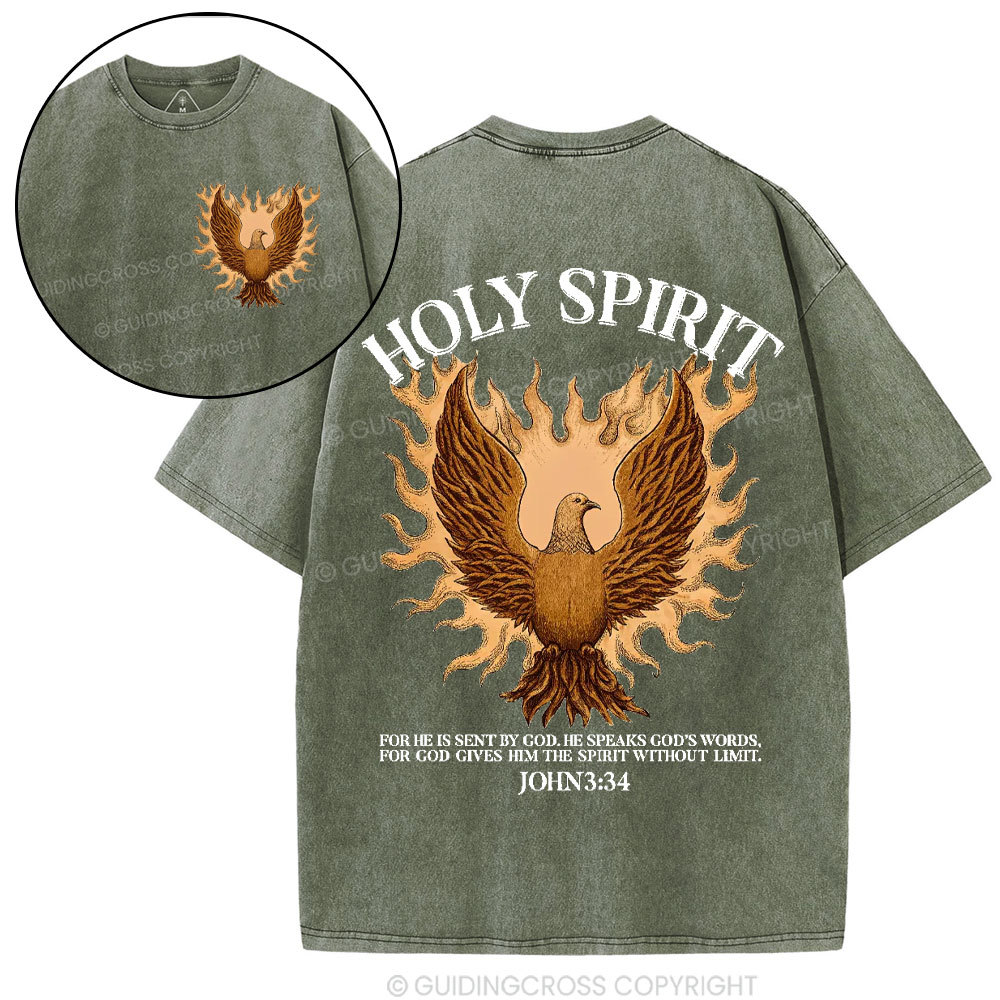 Holy Spirit Christian Washed T-Shirt