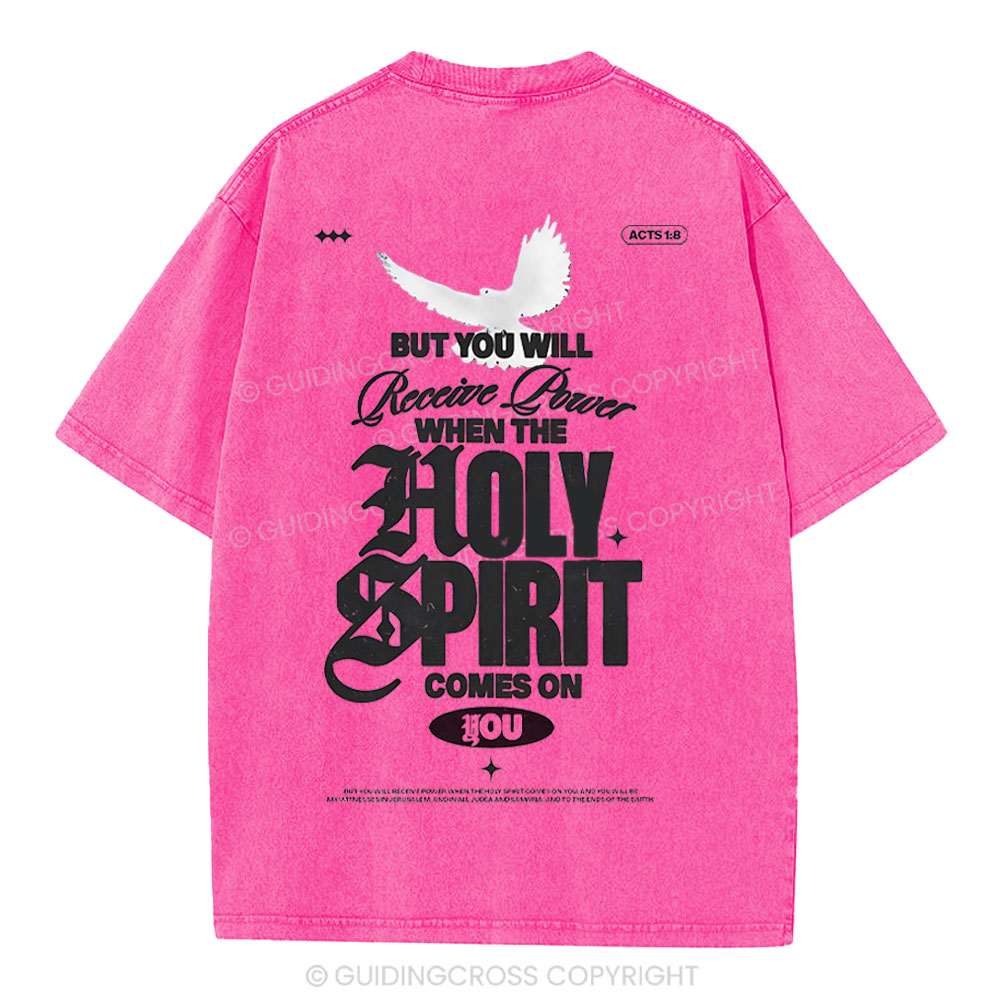 Holy Spirit Christian Washed T-Shirt