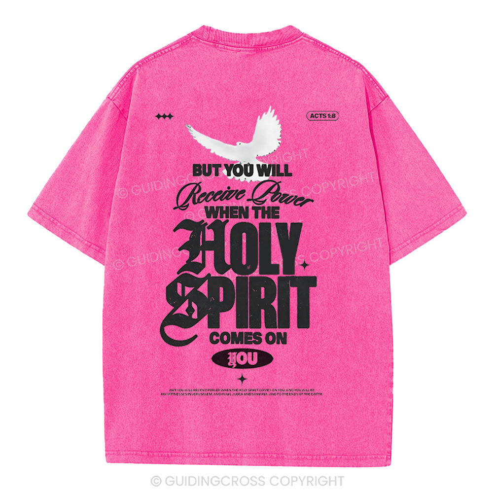 Holy Spirit Christian Washed T-Shirt