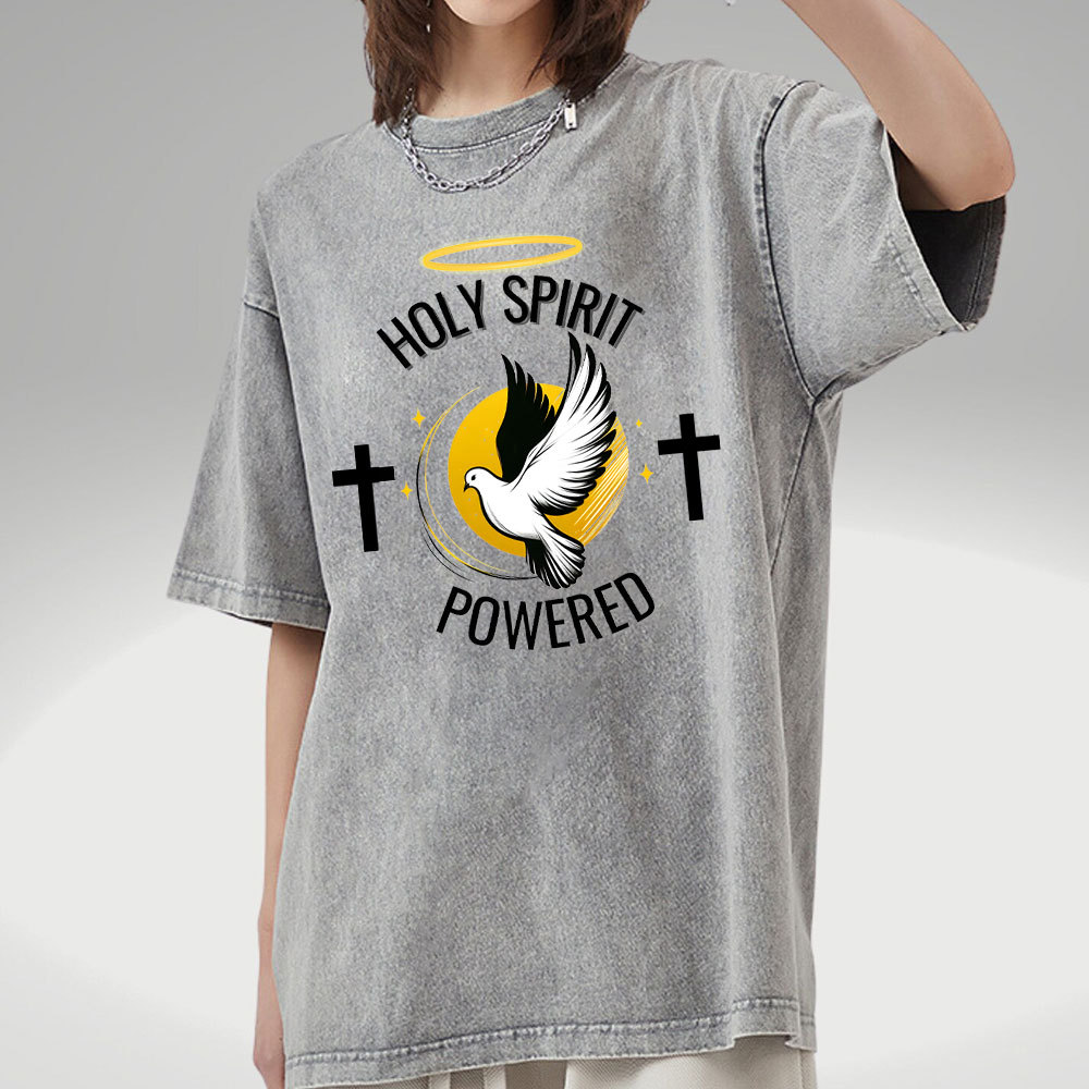 Holy Spirit Christian Washed T-Shirt