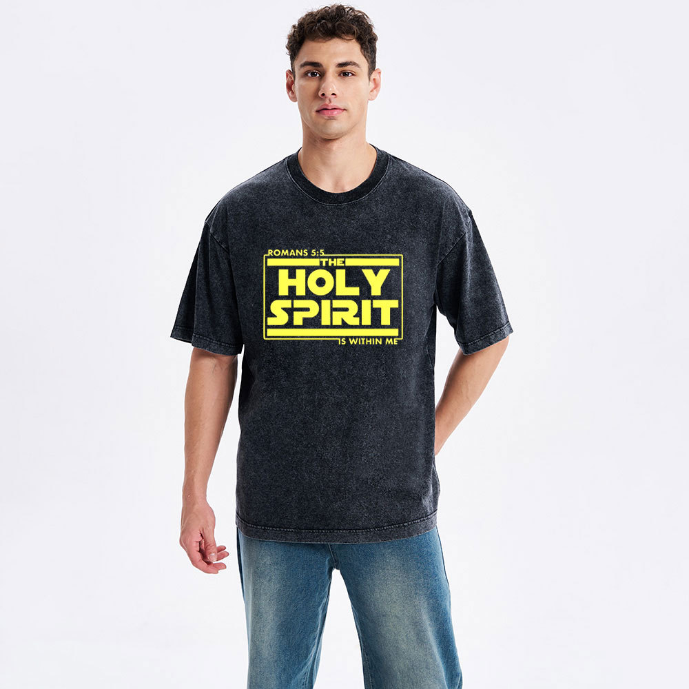 Holy Spirit Christian Washed T-Shirt