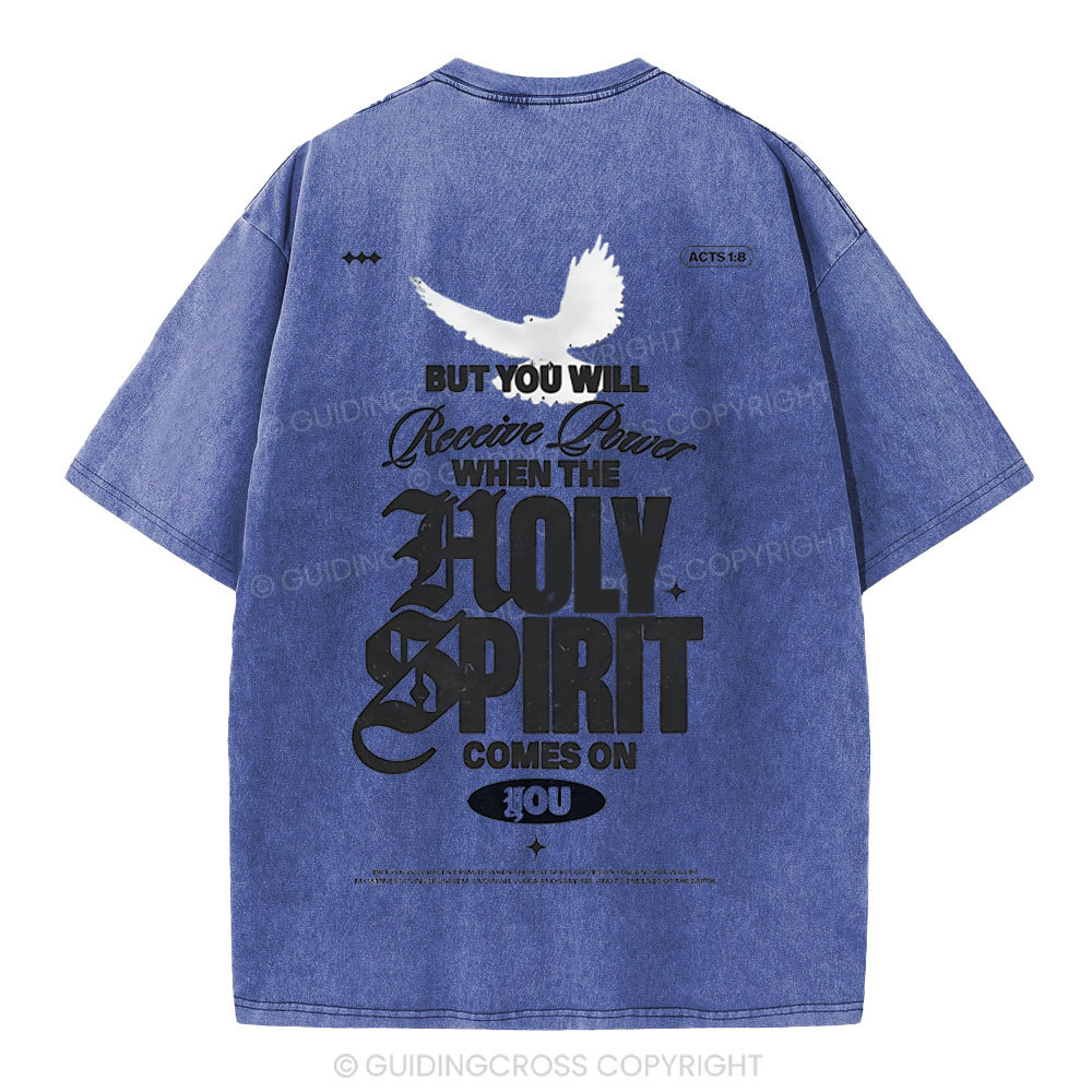Holy Spirit Christian Washed T-Shirt