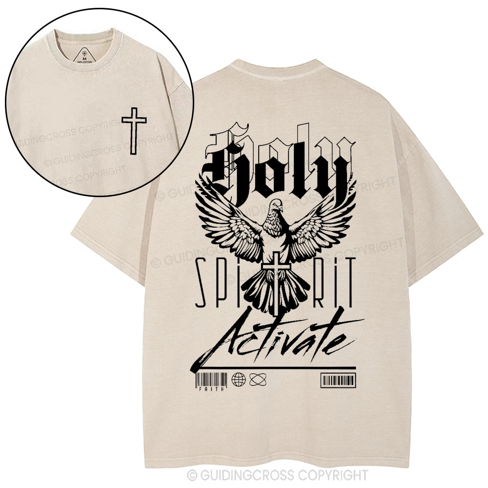 Holy Spirit Christian Washed T-Shirt